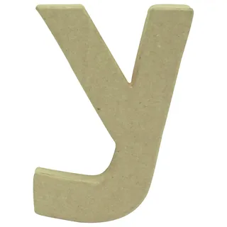 Décopatch AC837C - Kleiner Buchstabe aus Pappmaché, y 1,5x8,5x12cm, perfekte Deko für das Zuhause, 1 Stück
