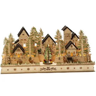 Gnosjö WB Holzsilhouette Haus warmweiß 3255-100