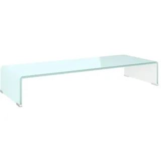 vidaXL TV-Aufsatz/Monitorerhöhung Glas Grün 80x30x13 cm
