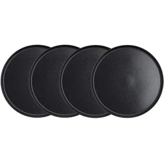 BUTLERS Teller Ø27cm 4er Teller Set CASA NOVA Steinzeug Geschirr | Speiseteller Dinnerteller Essteller Deko-Teller | Skandi-Design reaktive Glasur | Mikrowellen- & spülmaschinenfest