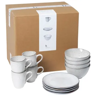 Broste Copenhagen Nordic Sand Frühstücksset Beige 12-tlg.