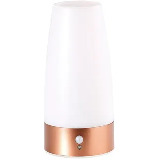 Lunartec Tischlampe Batterie: LED-Tischlampe mit PIR-Bewegungs-Sensor, batteriebetrieben, warmweiß (Nachttischlampe mit Batterie, Nachttischlampe batteriebetrieben, Kinder)