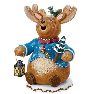 Hubrig Neuheit 2013 - Räucherwichtel Rentier Rudolph, 14cm, Erzgebirge