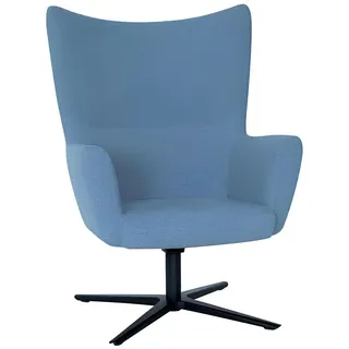 Blauer Sessel Ohrensessel Designer 1-Sitzer Moderner Cocktailsessel