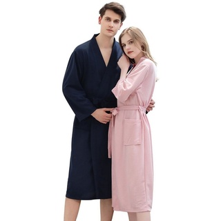 IBETTER Unisex-Bademantel Bademantel, 100% Polyester, für Damen Herren Bademantel, Roben Nachthemd Lange Bademäntel Weich Nachtwäsche, Verfügbar in M-XXXL rosa