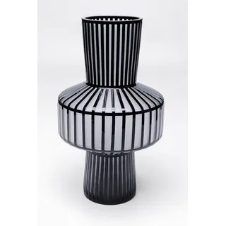 Kare DESIGN Vase Roulette Belly 42 cm Glas Schwarz