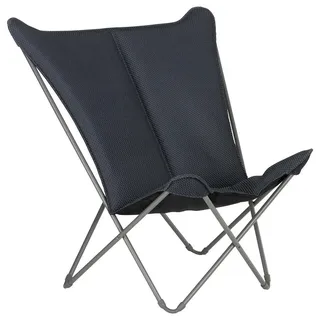 Lafuma Mobilier Garten-Relaxsessel, Dunkelgrau, Titan, Metall, Kunststoff, 91x87x83 cm, wetterbeständig, UV-beständig, faltbar, Bezug abnehmbar, Gartenmöbel, Liegestühle