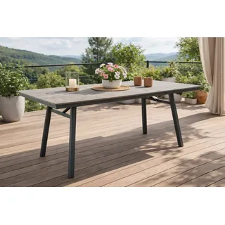 Destiny Esstisch SAN MARINO Gartentisch 180 x 90 x 74 cm Grau