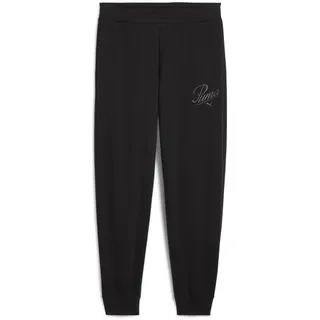 Puma Essentials Script Comfort French Terry Jogginghose Damen 01 black XS