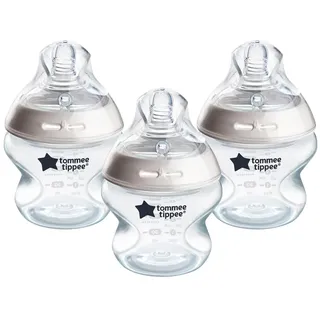 TOMMEE TIPPEE Natural Start Anti-Colic selbststerilisierende Babyflasche Extra Slow Flow 0m+ 3x150 ml