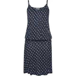 BEACHTIME BY LASCANA Strandkleid Damen blau-weiß-bedruckt Gr.44