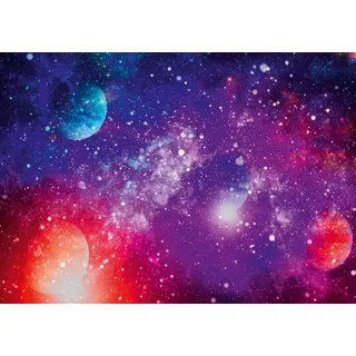 Ulmer Puzzleschmiede - Puzzle „Schwebende Welten“ - Klassisches 1000 Teile Weltall-Puzzle – farbenfrohes Puzzlemotiv aus dem Universum mit fantastischer Planeten- und Sternen-Welt