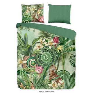 hip Bettwäsche Abhita Bettwäsche-Set Bettbezug & Kissenbezüge, Satin, 3 teilig grün
