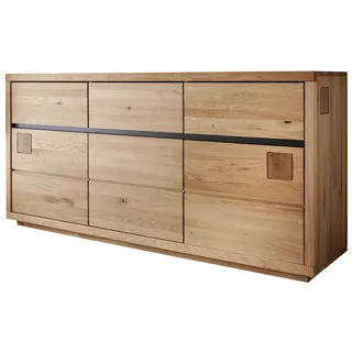 G + K Sideboard BOZEN, Wildeiche massiv geölt - Hirnholz - 175 x 85 cm