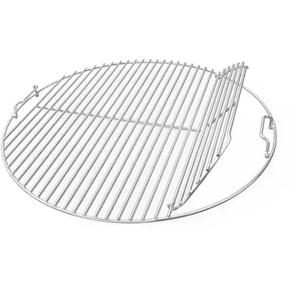 onlyfire Edelstahl Grillrost, Ø 54,5 cm, Grillrost Rund mit Griff, Grillgitter für Weber 57 cm Kugelgrill, Holzkohle Grill, Einzelne Öffnung, Gasgrill Zubehör, Schwenkgrill Grillzubehör