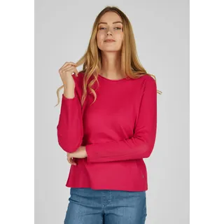 Strickpullover RABE Gr. 44, pink (magenta) Damen Pullover Feinstrickpullover mit Rundhalsausschnitt