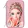 3-Fach Federtasche TOPModel Glitter Queen
