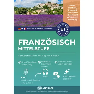 colanguage publishing Französisch B1 lernen Mittelstufe. Kompletter Kurs mit Audio und Video