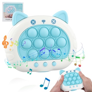 Towwoo Quick Push Spiel v2.0, [Upgraded 50 Level] Pop It Fidget Elektronisches Sensorspiel Silikon Spielzeug für Jungen Mädchen, Puzzle Pop Bubble Game Geschenk für Kinder und Erwachsene (Kätzchen)