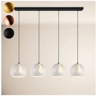 s.luce Pendelleuchte Ball Esstisch-Pendelleuchte 2-5-flammig Ø 30cm Balken 120cm Gold goldfarben
