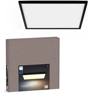 Philips Hue LED Panel White Ambiance Aurelle Panel, Abschaltautomatik, Bluetooth, CCT - über Fernbedienung, Dimmfunktion, Farbsteuerung, Leuchtdauer einstellbar, Memoryfunktion, Nachtlichtfunktion, Smart Home, Timerfunktion, dimmbar über Fernbedienung, erweiterbar, mehrere Helligkeitsstufen, LED fest integriert, warmweiß - kaltweiß schwarz 60 cm x 60 cm x 4,8 cm
