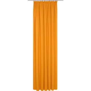 Vorhang WIRTH "WirthNatur" Gardinen Gr. 365 cm, Kräuselband, 132 cm, orange Kräuselband