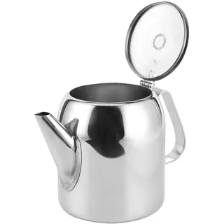 Riuulity Edelstahl-Teekanne, Exquisiter Kurzer Ausguss für das Restaurant, 20 Unzen Silberner Kaffeekannenkessel für den Heimgebrauch (32 Unzen (ca. 850 ml))