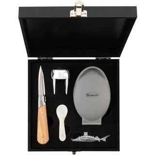 Laguiole Style de Vie Austernmesser, Kaviar set mit Champagneröffner, The Exclusive Edition, 5-telige set