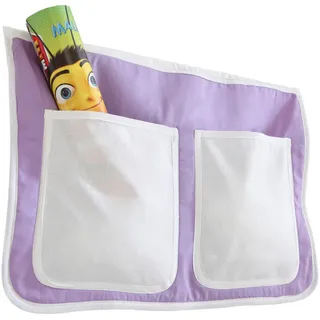 Livetastic Betttasche Ticaa 850256 Stofftasche, Lila, Weiß, Textil, Uni, 2 Fächer, 56x32x2 cm, Kinder- & Jugendzimmer, Kindermöbel, Kinderbetten, Kinderbettzubehör