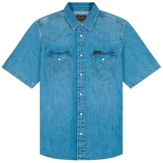 Wrangler Jeanshemd Western mid light wash XXL