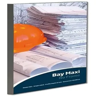 DisplayLager Bay Rahmen einseitig - 100 x 100 cm, Aluminium Bilderrahmen, Wandmontage, Silber, 100 x 100 cm, Quadratisch, für Zuhause, Büro oder Geschäfte