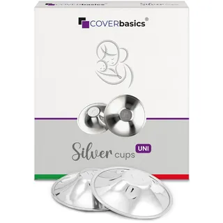 COVERbasics Silberhütchen Stillen - für beanspruchte Brustwarzen - Stillhütchen im Wochenbett & Stillzeit nach der Schwangerschaft - Medizinprodukt dermatologisch getestet