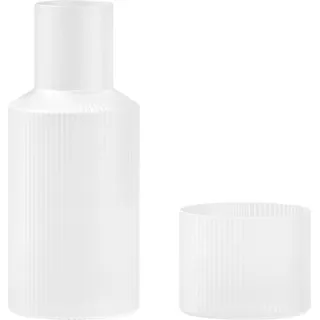 Ripple Karaffe gefrostet mit Trinkglas 2 El.