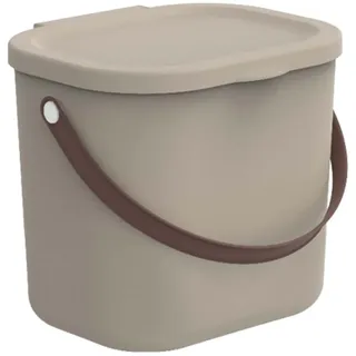 Rotho Albula Aufbewahrungsbehälter mit Deckel 6L Aufbewahrungssystem Aufbewahrungsbox mit Griff aus Rezykliertem Kunststoff Aufbewahrung BPA-frei (Cappuccino)