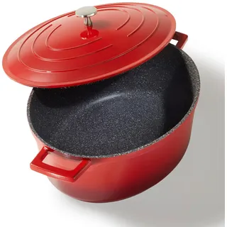 Stoneline Gourmet, Rot, Metall, 32x12x25 cm, Kochen, Töpfe, Bräter