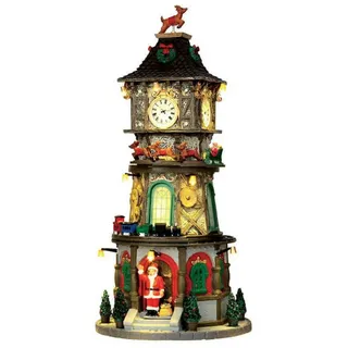 Lemax Christmas Clock Tower 0,33 m grün/rot/mehrfarbig