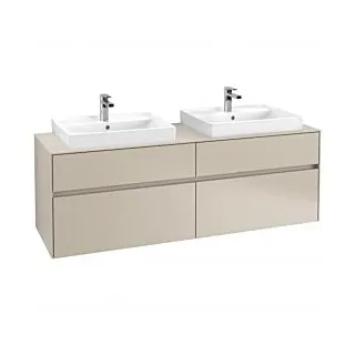 Waschbeckenunterschrank 160 x 55 cm Soft Grey