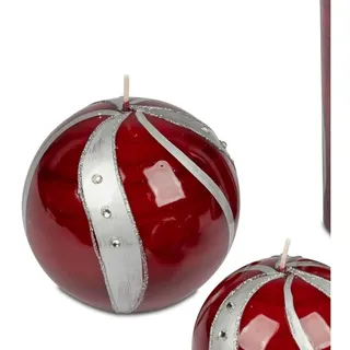 formano Kugelkerze Welle Weihnachtsdeko, Weihnachtsdeko, Rot, Welle, H: cm rot