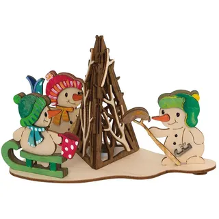 Kuhnert Räucherhaus Schneemann mehrfarbig