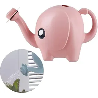 Minkurow 1 Stück Gießkanne Elefant Gießkanne Für Pflanzen 2,5 L Kindergießkanne Topf Für Gartenpflanzen, Blumen, Sukkulenten-rosa