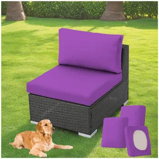 HonunGron Sitzkissenbezug Gartenmöbel Lounge Sitzkissen Bezüge Couch für Rattanmöbel Terrasse, Balkon & Lounge Schützender Ersatz-Kissenbezug für Sitzpolster (Lila,1PC Länge 50-65cm)