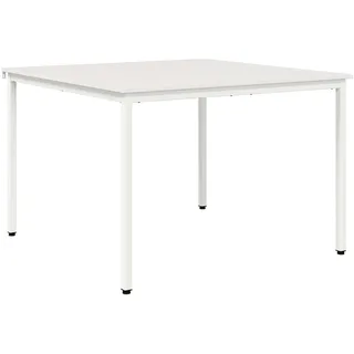 vidaXL Esstisch 110 x 75 x 110 cm weiß