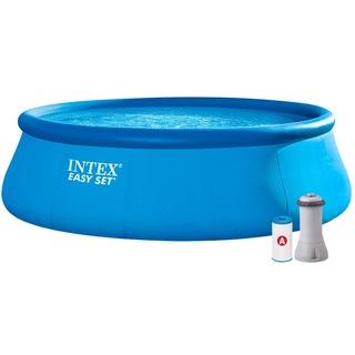 Intex Easy Set Pools K.-F.S.A.B. Aufstellpool mit Filter 457cm x 122cm | 128168NP, Blau
