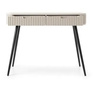 Deine Möbel 24 Schminktisch MODERNO Hochkommode Weiß Schwarz Beige Caschmir Gold (Set, 2-St., 1 Tisch), Kommode goldfarben