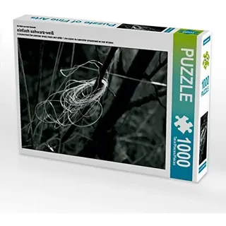 Calvendo Puzzle Ein Motiv aus dem Kalender einfach schwarz-weiß 1000 Teile Lege-Größe 64x48cm Foto-Puzzle für glückliche Stunden