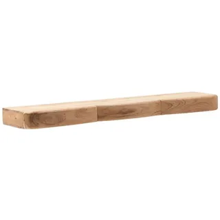 Wohnling Wandregal WL7.389 Schweberegal Akazie Massivholz 120cm Wandboard mit Schubladen, Massivholz Wandregal mit Schubladen, Praktische Ablage für moderne Wohnräume braun