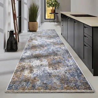 Villeroy & Boch Joseph Fransenteppich 80 x 190 cm Blau/Weiß