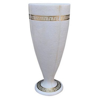 JVmoebel Skulptur XXL Big Vase Design Medusa Antik Stil Blumen Vasen Raum Deko 0871 weiß
