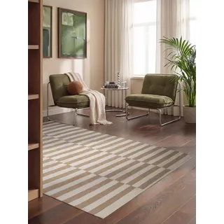 HANSE HOME Vika Wollteppich 120 x 180 cm Beige/Schwarz/Weiß