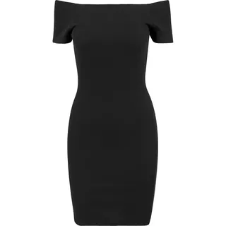URBAN CLASSICS Kleid Shirtkleid Schwarz L